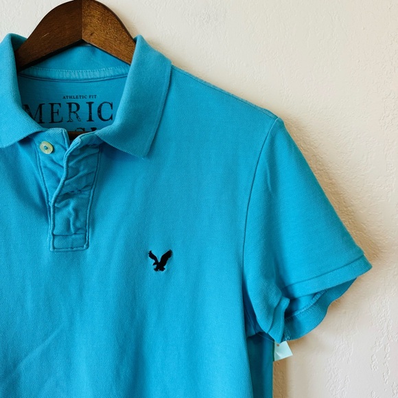 American Eagle | bright baby blue polo - Picture 2 of 3
